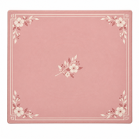 Tapis de Mahjong en Microfibre Rose Pâle Floral Personnalisé pour Plusieurs Joueurs – Taille Personnalisée, OEM, ODM, Logo, Artwork, Emballage, Marquage
