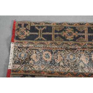 Alfombra Vintage, Alfombra Turca Pequeña de 2,7x4 pies, Alfombra Oriental Negra y Roja - Product Image 4