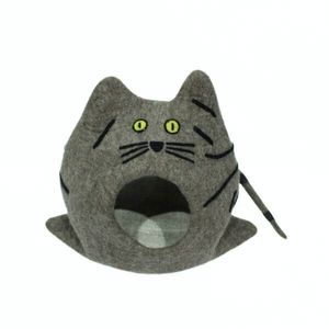 100% Wool Felt Cat Cave New Zealand Wool Cat <b>House</b> handmade felt cat cave - Product Image 4