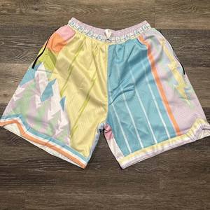 Pantalones Cortos Deportivos de Malla para Hombre, de Alta Calidad, con Logotipo Personalizado, Bolsillos con Cordón, 5 Pulgadas, Sublimación, Algodón y Poliéster, para Baloncesto - Product Image 2