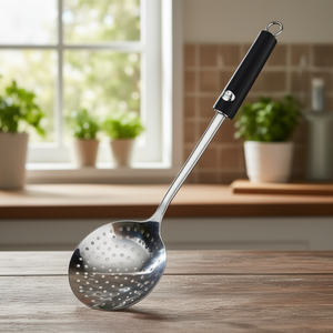 Schiumarola Inox (11x38cm) TWIST Negro y Cromo 1735 - Product Image 3