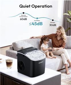 เครื่องทำน้ำแข็งแบบตั้งโต๊ะพกพา ยอดขายดีที่สุด พร้อมส่ง ปรับแต่งได้ ผลิตน้ำแข็งได้ใน 6 นาที 9 ก้อน พร้อมระบบทำความสะอาดตัวเองและอุปกรณ์เสริมอื่นๆ - Product Image 3