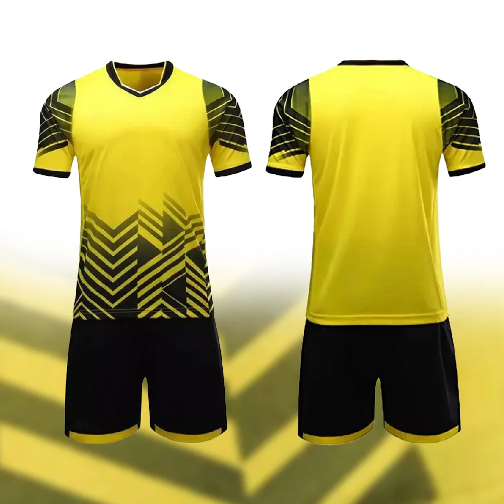 Wholesale Custom Design OEM Club Team Wear Soccer Uniforms Comfortable Breathable Moisture Wicking 2pcs Football Training Sets