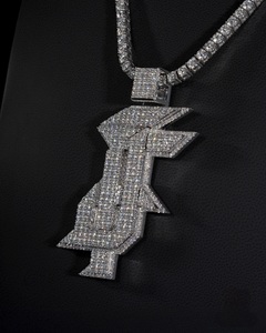 Cadena Cubana para Hombre con Moissanita VVS1, Oro Blanco de 14K, Hecho a Mano, Plata de Ley 925, Colgante de Hip Hop para Fiesta, Diseño Único - Product Image 2
