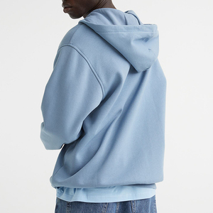 Sudadera con capucha extragrande con cremallera para hombre, Jersey de algodón 100%, logotipo personalizado de felpa francesa, sudaderas con capucha estampadas con hombros caídos en blanco para hombre - Product Image 6