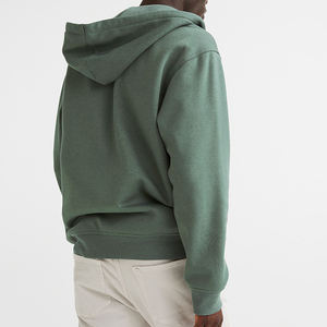 Sudadera con capucha extragrande con cremallera para hombre, Jersey de algodón 100%, logotipo personalizado de felpa francesa, sudaderas con capucha estampadas con hombros caídos en blanco para hombre - Product Image 5