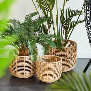 Macetas de red de ratán de hierro hechas a mano, tamaño de diseño personalizado, macetas para interiores y exteriores, maceta decorativa con núcleo - Product Image 6