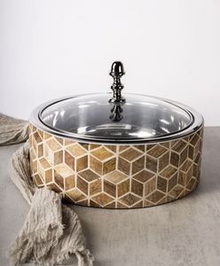 Casserole élégante en laiton avec pot intérieur en acier inoxydable, idéale pour les cuisines modernes et une présentation élégante de la table à manger - Product Image 3