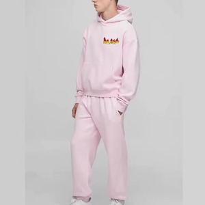 Conjunto Deportivo de Invierno con Lavado Ácido, Antibacteriano, de Felpa, Grueso, con Cremallera, Apliques Bordados y Pantalones Acampanados - Product Image 4