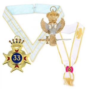 Collier de chaîne maçonnique dans toutes les couleurs Blue Lodge Shriner Fabric Chain Collar Masonic Regalia - Product Image 6