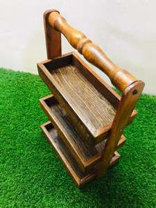 Cesta organizadora de cocina en relieve tradicional, hermosa cesta de cocina artesanal en madera, cesta de cocina artesanal en madera - Product Image 2