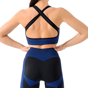 เซ็ต2ชิ้นสำหรับผู้หญิงชุดเลกกิ้งสปอร์ตบราระบายอากาศได้ชุดออกกำลังกายเล่นฟิตเนสเล่นโยคะ - Product Image 5