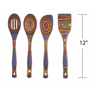 Tazón de pellizco Redondo Múltiples colores Juego de herramientas de cocina de madera de mango de Acacia natural común Hecho EN LA India - Product Image 4