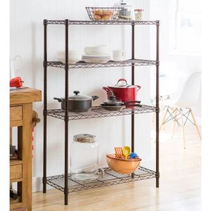 Dark bronze <b>storage</b> shelving <b>rack</b> for home hotels and restaurant <b>kitchen</b> living room made in india hot selling 2023 wholesale - Product Image 5