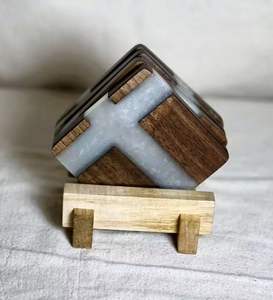 Posavasos de resina de madera Vintage superventas, resistentes al calor portavasos personalizados, alfombrillas y almohadillas de tendencia - Product Image 2