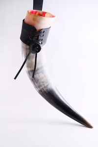 ตกแต่งฮอร์นดื่มไวกิ้งควายไวกิ้งโดยงานฝีมือรูปพระจันทร์เสี้ยว - Product Image 4