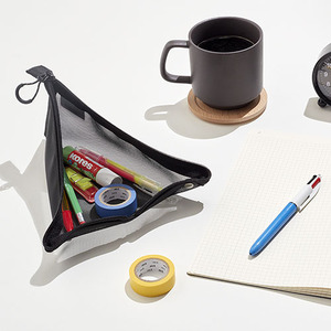 TRIFUL élégant accessoires de voyage portables plateau en maille pochette de maquillage étui à stylo avec fermeture à glissière 5 types de matériau en nylon - Product Image 6