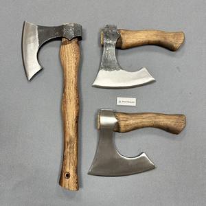 T10ZC forjado 6,89 pulgadas hoja <span class=keywords><strong>grande</strong></span> <span class=keywords><strong>hacha</strong></span> Barbuda al aire libre de acero de alto carbono Camping <span class=keywords><strong>hacha</strong></span> Bushcraft <span class=keywords><strong>hacha</strong></span> con <span class=keywords><strong>mango</strong></span> carbonizado - Product Image 6