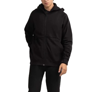 Personalizado de alta calidad Streetwear cremallera hombres sudaderas con capucha cremallera sudaderas con capucha logotipo impreso de gran tamaño 100% algodón sudaderas con capucha para hombres - Product Image 1