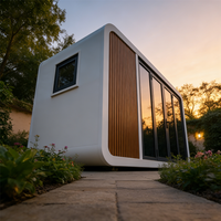 Maison conteneur hôtelière commerciale préfabriquée, capsule triangulaire à deux étages, mini-entrepôt en forme de pomme