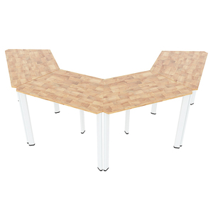 Meubles de bureau modernes de style Lego en 4 pièces MDS001 avec pieds ovales en fer et plateau de table - Product Image 1