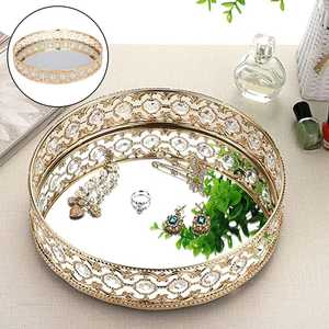 Elegant <b>Mirror</b> Metal <b>Tray</b> for Home Decor Serving Dining Parties Snacks and Kitchen Use <b>with</b> Durable Design for Everyday Styles - Product Image 2