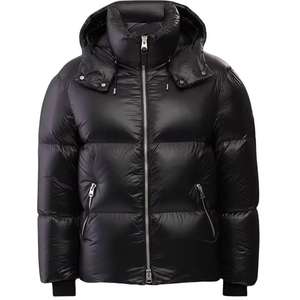 2025 <b>Men's</b> Spring Puffer <b>Jacket</b> High Quality Solid Color <b>Waterproof</b> Discharge Printing Stand Front Logo <b>Lightweight</b> Zipper - Product Image 3