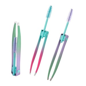 Pince à épiler en acier inoxydable pince à sourcils professionnelle pince à cils maquillage 2 en 1 pince à épiler les sourcils - Product Image 1