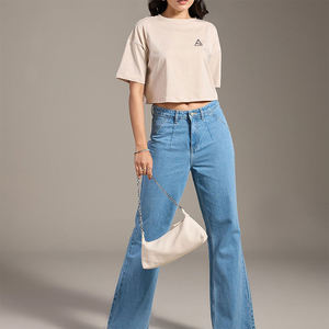 เสื้อครอปท็อปผู้หญิงลายสก็อตสีพื้นแบบสั่งทำพิเศษสำหรับฤดูร้อน  เป็นมิตรกับสิ่งแวดล้อม สวมใส่สบาย เหมาะสำหรับกิจกรรมกลางแจ้ง - Product Image 5