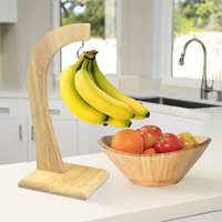 Support en bois fait main de qualité supérieure pour bananes et raisins, idéal pour le stockage de fruits, prix de gros, support de table domestique, taille personnalisable