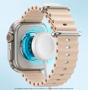 Montre connectée Microwear Ultra 4 Premium avec écran tactile, bracelet Ocean, chargeur magnétique, protection d'écran, noir et blanc - Product Image 3