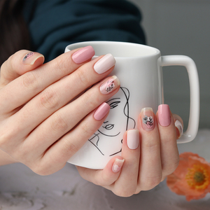 Tiras de uñas de gel ShineB #45766 pegatinas de uñas de gel fácil auto dibujo de uñas arte color rosa estilo de primavera hecho en Corea oem odm - Product Image 4