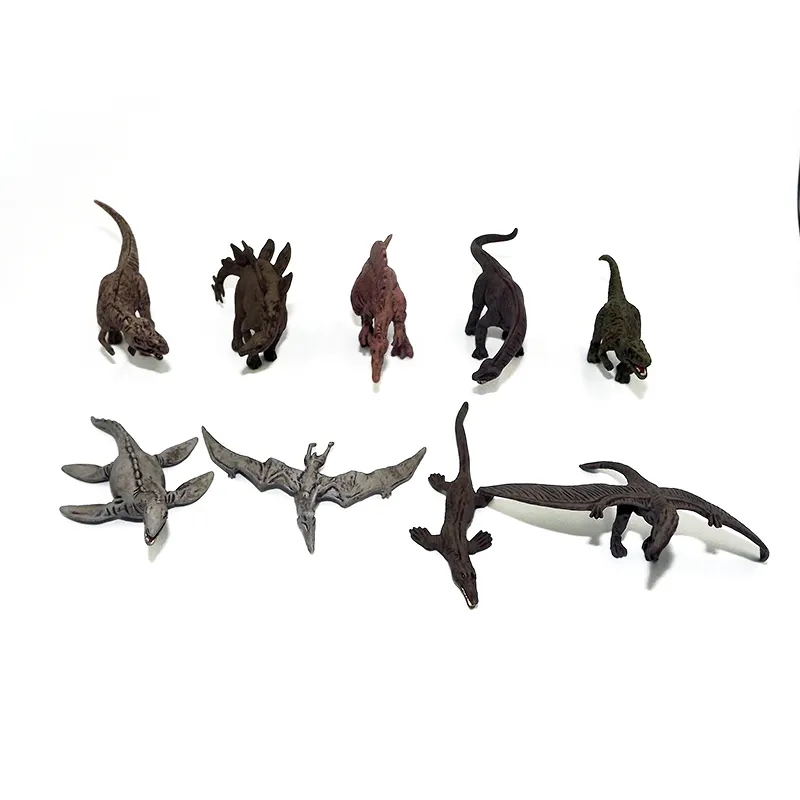 Fabrika doğrudan satış ucuz plastik pvc dinozor heykelcik 25 tasarımlar çeşitli