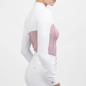 Trendy Equestrian Women Shirt <b>Long</b> <b>Sleeves</b> Stretchy Fit Custom Clothing Bulk Wholesale Baselayer <b>Top</b> Horse Riding Shirts - Product Image 2
