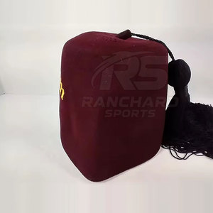 Chapeau Fez Maçonnique Cérémonies de la Loge Coiffure Chapeau Fez de Haute Qualité Broderie Maçonnique Chapeau Fez Maçonnique OEM - Product Image 2