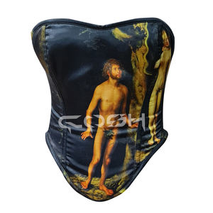 Corset artistique Adam & Eve à imprimé, amincissant la taille, style Renaissance, fournisseur de corsets tendance - Product Image 1