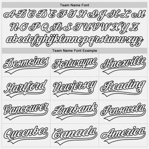 Camiseta de béisbol auténtica blanca y negra personalizada - Product Image 4