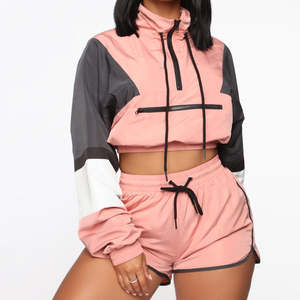 Venta al por mayor chándales cortavientos/chándal cortavientos conjunto de 2 piezas de las mujeres - Product Image 1