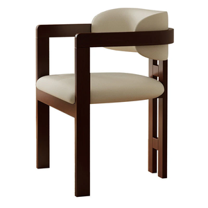 Silla de Comedor con Brazos de Madera de Teca Maciza de Diseño Moderno para Juego de Comedor - Product Image 5