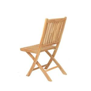 Chaise de salle à manger Aura en teck massif, design moderne minimaliste, chaise de salle à manger de jardin d'extérieur - Design durable, chaise de salle à manger pliable - Product Image 3