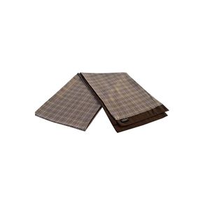 <b>Brown</b> Lilac Plaid Checkered <b>Wool</b> Double Sided Scarf - Product Image 2