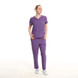 Uniforme de Hospital Más Vendido, Parte Superior para Mujer, Traje de Enfermera, Conjuntos de Algodón y Poliéster, Uniformes de Enfermería Personalizados de Alta Calidad - Product Image 2