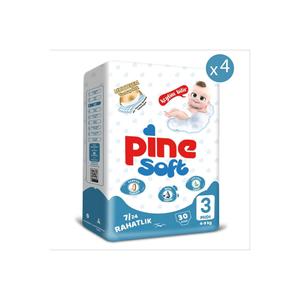 Couches jetables douces pour bébé, taille midi, 4 paquets de 30 - Product Image 1