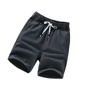 Shorts de bain pour hommes, nouvelle collection été, taille haute, fermeture à cordon élastique, séchage rapide, respirant, léger, coupe ample, polyester - Product Image 2