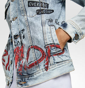 Chaquetas Vaqueras para Hombre 2022, Personalizadas, Extra Grandes, Desgastadas, con Cuello Alto, Ecológicas, para Venta al por Mayor - Product Image 5