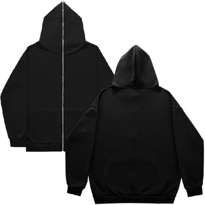 High Quality Custom Men Puff Print <b>Hoodies</b> Custom Print logo 100% Cotton Zipper Heavyweight Blank <b>Full</b> <b>Zip</b> up Hoodie - Product Image 1