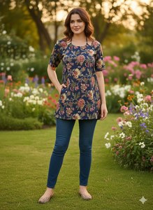 Haut à imprimé floral élégant pour un usage quotidien - Product Image 2