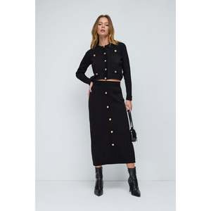 Chemise décontractée pour femme, col rond, devant en mousseline de soie, tricotée, courte, taille XL, ajustée, printemps automne - Product Image 4