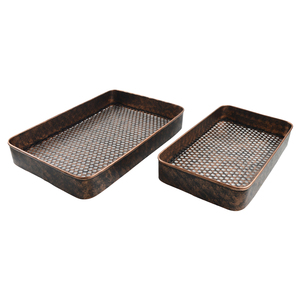 Nuevo diseño 2025, bandeja de servicio de colores de acabado múltiple para decoración del hogar, bandeja de Metal sólido para decoración de fiesta de boda - Product Image 1