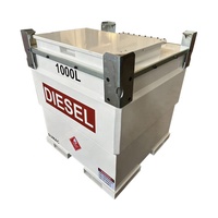 Réservoir en acier carbone à double paroi SUMAC 2000L, diesel/essence/huile/refroidissant, pompe de distribution de carburant optimisée incluse, intérieur/extérieur